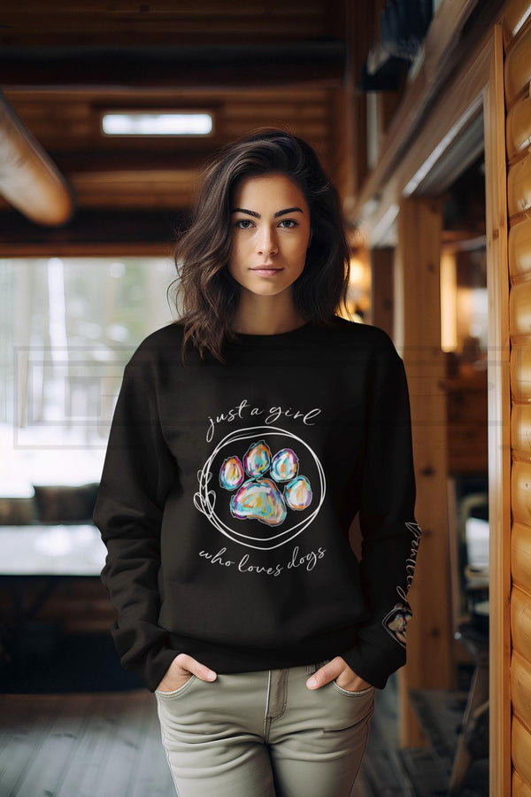 Just A GIrl Who Loves Dogs Sweatshirt (avail in other colours) - PStreetwear
