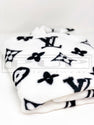 Ellie White Cotton Fleece Pillow and Blanket Set - PStreetwear