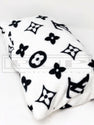 Ellie White Cotton Fleece Pillow and Blanket Set - PStreetwear