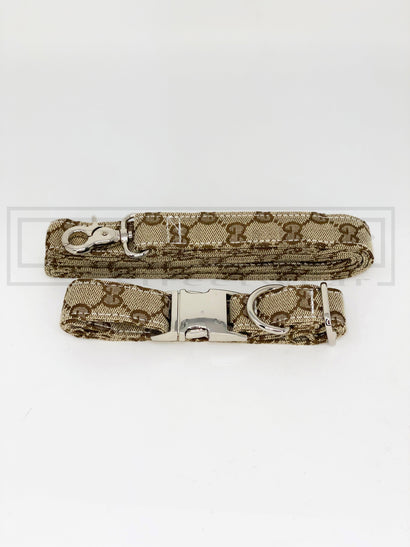 Pucci Canvas Collar and Leash (free engraving) - PStreetwear