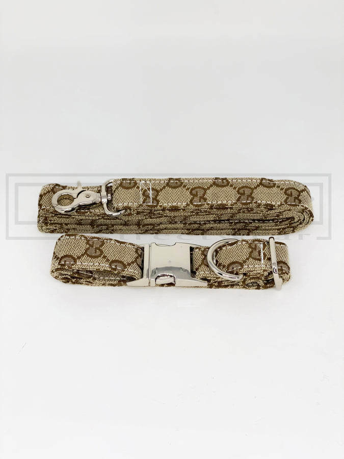 Pucci Canvas Collar and Leash (free engraving) - PStreetwear