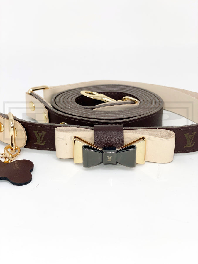 Ellie Bones Bowtie Leather Collar (avail in 2 colours) - PStreetwear
